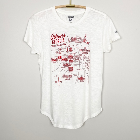 Tailgate Tops - TAILGATE UGA Athens Georgia Map Graphic Tee M New